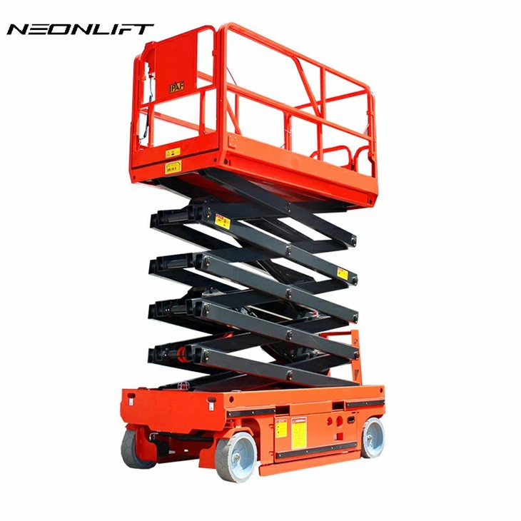 Equipamento aéreo de tesoura hidráulica automovimentável