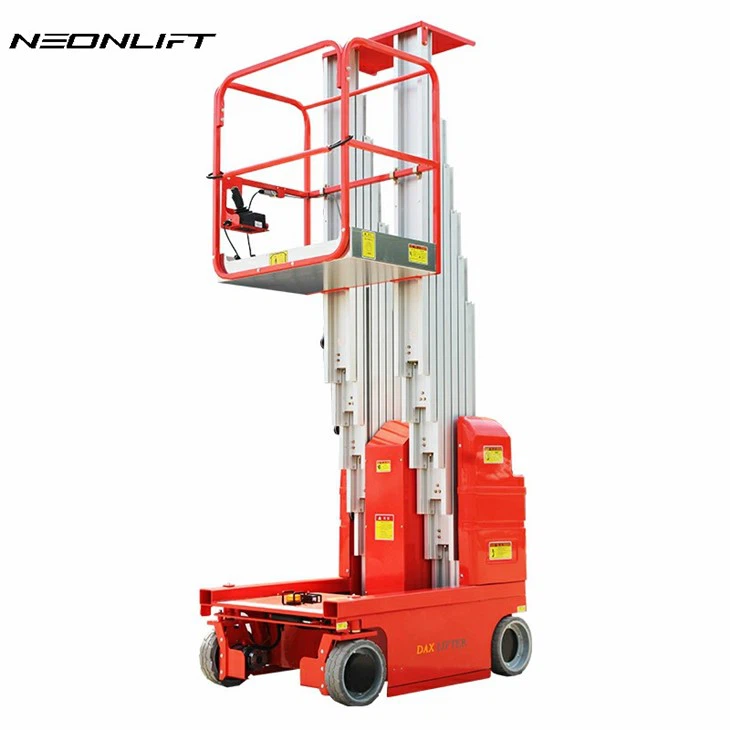 Elevador autopropelido de alumínio com mastro duplo